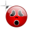 red ghost face normal select.cur