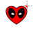 Deadpool heart logo left select.cur Preview