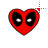 Deadpool heart logo left select.cur