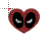 Deadpool heart fade logo normal select.cur