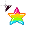 plastic rainbow star.cur Preview