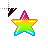 plastic rainbow star.cur