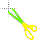 Scissors Green Yellow.cur Preview