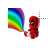 Deadpool Pisses Rainbow left select.cur Preview