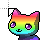 cute rainbow cat.cur Preview