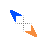 orange blue Diagonal 1.cur Preview