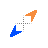 orange blue Diagonal 2.cur Preview