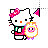 hello kitty with dog left select.cur Preview