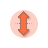 Vertical Resize Orange Circle.cur Preview