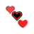 hearts diagonal resize right.cur Preview