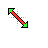 Resize Backslash Green and Red Type 1.cur Preview