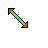 Resize Backslash Green and Red Type 2.cur Preview