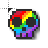 rainbow skull normal select.cur Preview