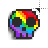 rainbow skull left select.cur