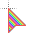 Rainbow Checkered Cursor.cur Preview