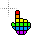 Rainbow.Pixelate.mkj.cur Preview