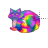rainbow cat left select.cur Preview