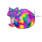 rainbow cat left select.cur