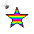 Horizontal Rainbow Star.cur Preview