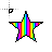Vertical Rainbow Star.cur Preview