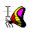 Multi-colored Butterfly.cur Preview