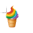 rainbow ice cream cone normal select.cur Preview