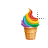 rainbow ice cream cone left select.cur