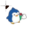 penguin spraying static cursor.cur Preview