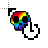 Skull Rainbow - Background.ani