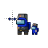 (Horizontal Select) Among Us Blue Wall Guard w/ Mini Crew.ani Preview