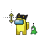 (Vertical Resize NS) Among Us Yellow with Slime Pet & Cat Hat.an Preview