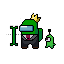 (Text Select) Among Us With Crown, Suit, & Slime Pet.ani HD version