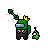 (Diag Resize 1) Among Us With Crown, Suit, & Slime Pet.ani