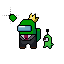 (Unavailable) Among Us With Crown, Suit, & Slime Pet.ani HD version