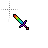 Rainbow Pixel Sword.cur Preview