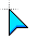 blue tailess cursor.cur Preview