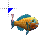 Parrotfish Gold Turquoise.cur Preview