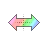 Transparent Rainbow Animated Horizontal Resize.ani Preview
