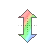 Transparent Rainbow Animated Vertical Resize.ani Preview