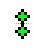 Vertical resize pixelated green.cur Preview
