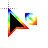 Diagonal 1 dark rainbow.cur Preview