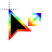 Diagonal 2 dark rainbow.cur Preview
