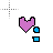 bubble heart cursor.cur Preview