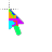 Rainbow cursor.cur Preview