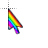 Tailed rainbow cursor.cur Preview