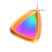 Left Flowing Rainbow Gold 2 Triangle.cur Preview