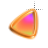 Left Flowing Rainbow Gold Triangle.cur