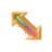 Flowing Rainbow Gold Diag2 Resize.ani Preview