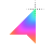 Left Transparent Flowing Rainbow.cur Preview