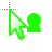 ARGs cursor green person.cur Preview